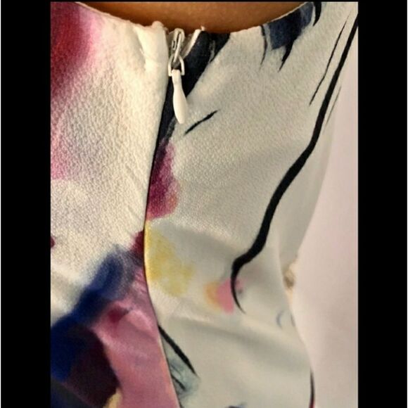 Pink floral Printed Flowy Mini Dress Sleeveless 4-6 8-10 12-14 - Picture 6 of 13